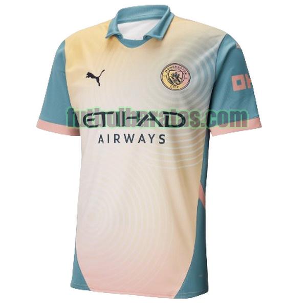 tailandia camiseta manchester city 2024 2025 amarillo verde fourth