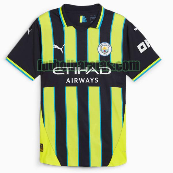 tailandia camiseta manchester city 2024 2025 verde negro segunda