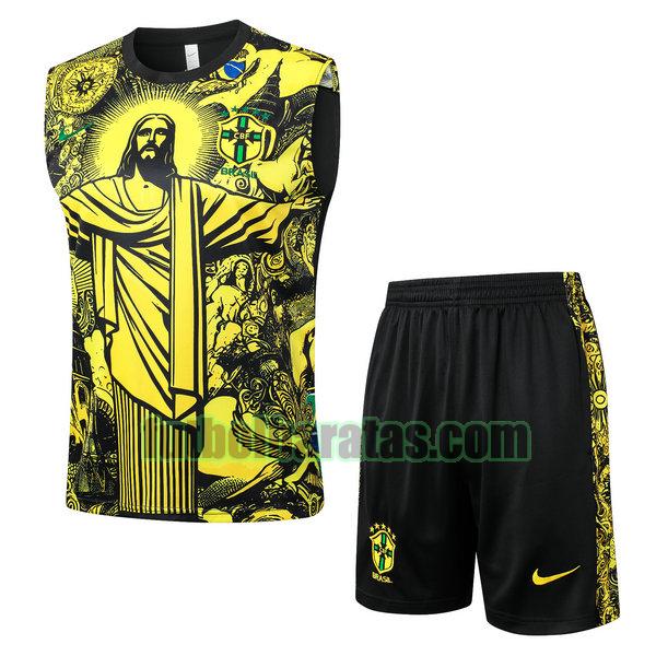 vest brasil 2024 amarillo conjunto